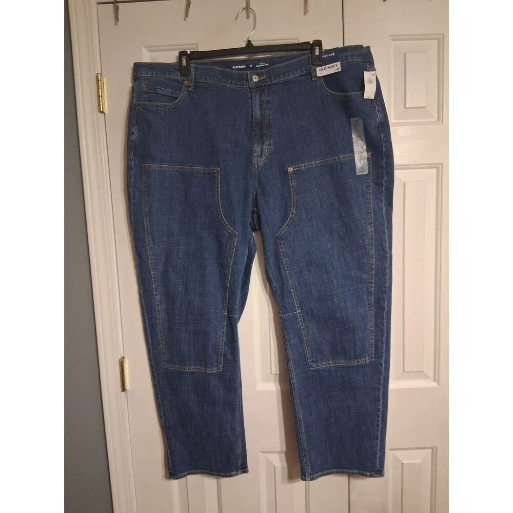 NWT Women's Old Navy High Waist Baggy Barrel Utility Jeans Size 22